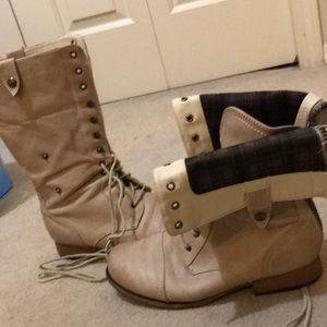 3 level lace up boots